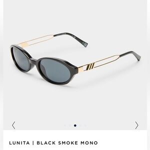 Le Specs Lutina Black Smoke Mono Sunglasses (90’s style)